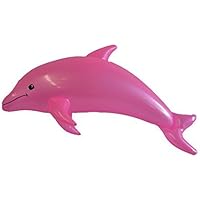 Rhode Island Novelty 40" Inflatable Colored Dolphin Prop Decoration-Pink