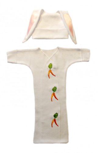 Preemie and Newborn Easter Bunny Bunting Gown Set