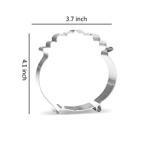 4.1 inch St. Patrick's Day Pot O' Gold Cookie Cutters - Stainless Steel