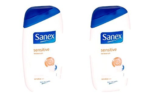 Sanex Dermo Sensitive Lactoserum Natural Skin Moisturiser Shower Cream for Sensitive Skin Set of 2 x 500 ml by Sanex
