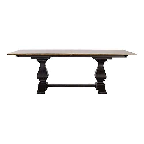 Ethan Allen Cameron Extension Dining Table, Rye / Charcoal
