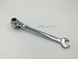 1x Scaffolding Podger Ratchet Spanner Site Ratcheting Socket Wrench Tool 19mm/22mm White (Twelve Angle)-Style 3