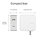 Moshi ProGeo USB-C Wall Charger (42 W, US), Compatible with iPhone 11/11 Pro/11 Pro Max/Xs Max/XR/X/8 Plus, USB-C and USB, PD3.0 and QC3.0