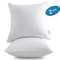 MoMA 22 x 22 Pillow Inserts (Set of 2) - Throw Pillow Inserts with 100% Cotton Cover - 22 Inch Square Interior Sofa Pillow Inserts - Decorative Pillow Insert Pair - White Couch Pillow