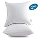 Oubonun 22 x 22 Throw Pillow Inserts (Set of 2) with 100% Cotton Cover - 22 Inch Square Interior Sofa Decorative Pillow Insert Pair - White Couch Pillow