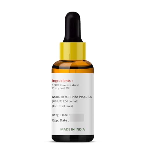 PRZ Curry Leaf Essential Oil (30ML) - Pure Natural & Therapeutic Grade Oil For Aromatherapy, Skin Care & Hair Care 3
