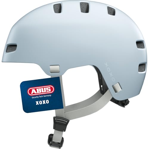 ABUS Fahrradhelm XOXO, Cityhelm im Skater-Look, Größe L, Blau