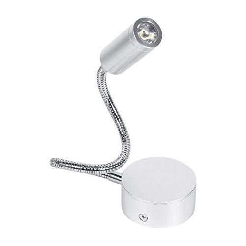 FTVOGUE Reading Working Light Led, Indoor Lighting Clip Light Flexible Gooseneck Bed Lamp (Warm White(3500k)-1W)