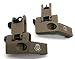 DD DAGGER DEFENSE -Combat Vet Owned Company- 45 Degree flip up Sights, canted Back up Iron Sights-Rapid Transition BUIS with Front Sight Tool Included (tan)