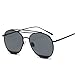 SojoS Fashion Double Metal Crossbar Round Mens Womens Sunglasses SJ1059