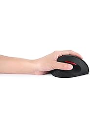 Perixx ergonómico zurdos mouse, Negro