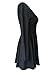 OEUVRE Women's Party Black Dress Flare Skater V-Neck Pleated Mini Dress