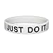 Nike Just Do It Bracelet/Wristband (White with Black Letters)