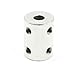 uxcell 8mm to 12mm Bore Robot Motor Wheel Coupling Coupler Silver Tone 8 x 12mm