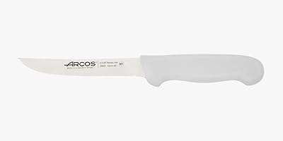 Arcos Ausbeinmesser mit Nitrum Edelstahlklinge 16 cm - Professionelles Fleischermesser zum Schneiden von Knochen und Fleisch - Ergonomischer Griff aus Polypropylen, Serie 2900, Farbe Weiß