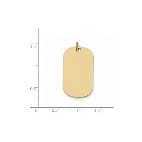 14k Plain .013 Gauge Engraveable Dog Tag Disc Charm