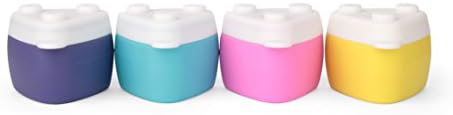 Hyperfect Pill Case Food Grade Silicone Portable for Travel Jewelry Case (Purple-Azure-Pink-Lime)