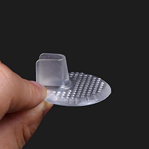 MOGOI 5 Pair Silicone Gel Clear Sandal Thong Toe Protectors Pad Sandal Flip-Flop Toe Guards Cushions Antislip Shoes Grip Pads