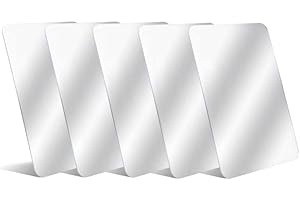 yisncka 5 Pcs Small Mirrors for Kids Unbreakable Shatter Proof Mirror 6 x 4 Inches Round Corners Square Unbroken Mirrors for 