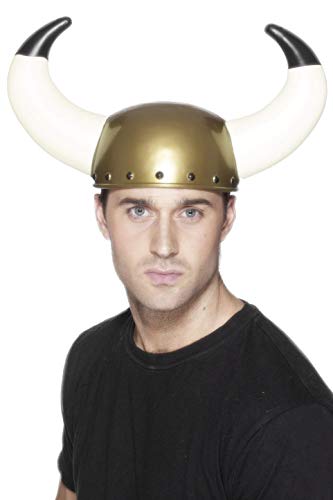 Smiffys Adult Menâ€™s Viking Helmet with Large Horns, One Size, 5020570092255
