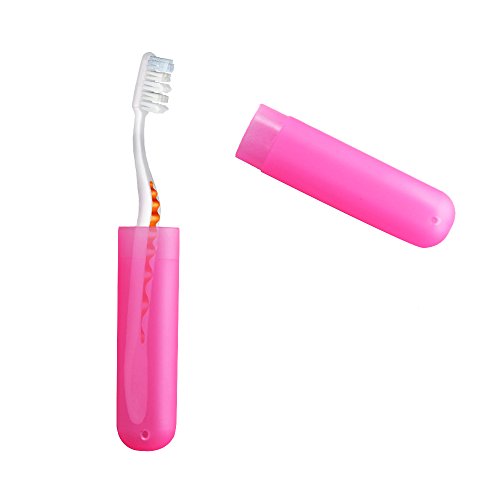 ISusser Pack of 12 Plastic Toothbrush Case, 6 Color Portable Dust-proof Toothbrushes Holder for Inside and Outside