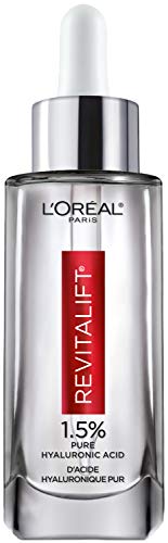 Pure Hyaluronic Acid Serum By L’Oreal Paris Skin Care I Revitalift Derm Intensives 1.5% Pure Hyaluronic Acid Anti-Aging Face Serum To Visibly Plump & Reduce Wrinkles I 1.7 Oz