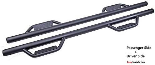 Ajaa 2010-2018 Fit Dodge Ram 1500 2500 3500 Quad Cab (2 Small Rear Door) Black Hoop Running Boards (Nerf Bars | Side Steps | Rail)