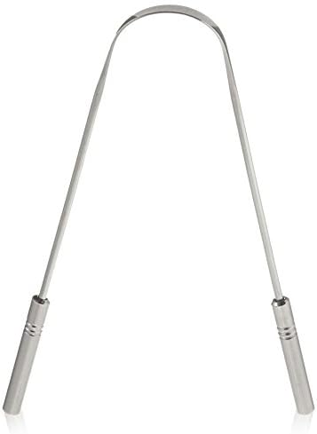 Health Balance Tongue Cleaner Scraper, Stainless Steel, Reduces Toxins and Bacteria on the Tongue, Sterilizable