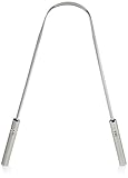 Health&Balance Tongue Cleaner Scraper, Stainless Steel - Reduces Toxins & Bacteria on the Tongue, Sterilizable