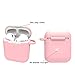 ZALU Compatible for AirPods Case with Keychain, Shockproof Protective Premium Silicone Cover Skin for AirPods Charging Case 2 & 1 (1 Pack, Pink)