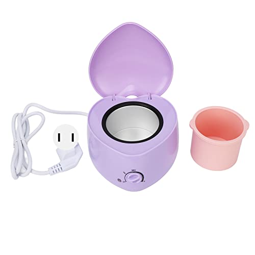 Electric Wax Warmer, Portable Mini Hair Removal Wax Heating Machine, Cute Heart Shaped Fast Heating Wax Heater for Beauty Salon, Home, Silicone Inner Pot Easy Cleansing,