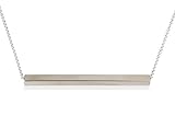 Bar Necklace Horizontal Bar Pendant - Silver Name Bar Pendant 2
