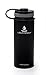 Liquid Savvy 18oz Insulated Water Bottle with 3 lids - Stainless Steel, Wide Mouth Double Walled Vacuum Insulated Bottle for Hot and Cold Beverages