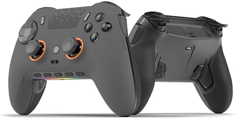 SCUF ENVISION PRO Wireless V1 (2023) PC Gaming Controller - Five Remappable G-Keys - Remappable Back Paddles - Instant Triggers - iCUE Compatible - Steel Grey