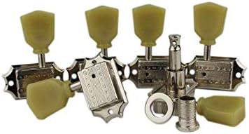 Grover Deluxe Vintage 135 Keystone 3 per Side Guitar Machine Head Tuning Peg Tuners for lespaul LP Electric Guitar (Nickel)