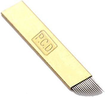 50 Pcs PCD 14 Needles Permanent Makeup Eyebrow Tatoo Blade for 3D Embroidery Manual Microblading Machine