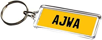 NUMBER PLATE KEYRING - Ajwa - Girls Name Gift