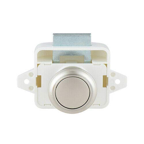 Push button catch lock cabinet door, MACHSWON door lock with push button lock lock lock button for closet drawer caravan camper (white)