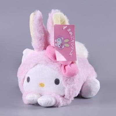 Cute Sanrio Hello Kitty My Melody Cinnamoroll Dog Egg Yolk Pudding Dog Twin Stars Turned To Rabbit Soft Plush Toys Dolls Gifts - by Somia