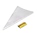 TtoyouU 100 Pcs Cellophane Clear Cone Shaped Cello Treat Bags Sweet Cookie Bags with Twist Ties 14.5