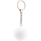 kcrygogo Real Golf Ball With Keychain Bag Pendant Decorations White Golf Ball,Keychain for Team, Sports Souvenir Favors and Gifts for Christmas or New Year