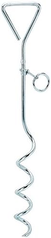Heavy Duty Pet Dog Camping Garden Ground Tie Out Screw Stake Spike Pole Spiral.