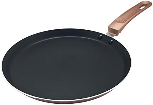 Crepe Pan by Ricovero Cookware- Double Nonstick Pancake Pan – Healthy Cooking - Ergonomic Handle - Uniform Heat Distribution - Non Toxic Lead Free - Dishwasher Safe
