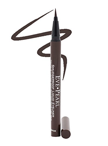 EVE PEARL Liquid Smudgeproof Eyeliner Brush Tip Eyes And Brows Makeup Rich Color All Day Lasting Liner (Brown Spice)