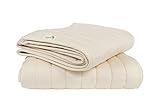 Greenbuds Organic Cotton Crib Comforter with Wool Fill. Ultra Soft Wool Crib Blanket, Toddler Comforter