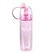 Valgens 600ML Outdoor Sports Plastic Spray Water Bottle Summer Students Personality Bottles (600ML-Pink )