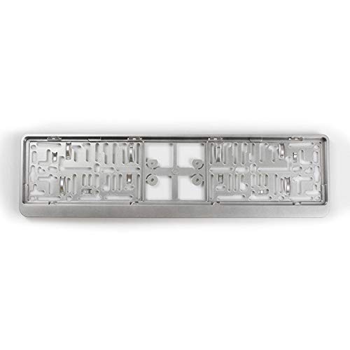 AutoStyle Synthetic license plate holder Click 52x11cm Silver