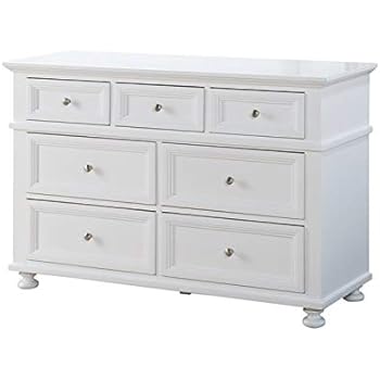 Amazon Com Building Blocks Ava 7 Drawer Double Dresser In White