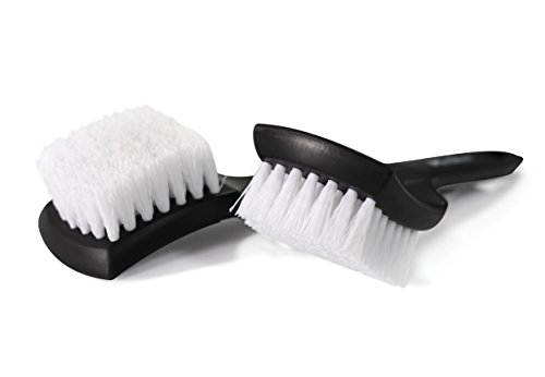 Maxshine Long Handled Upholstery Stiff Bristle Wheel Tire Brush for Car Detailing, 25mm PP Hair - Thumbnail 2