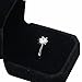 Maikun Womens 18k White Gold Rings Platinum-Plated Sparkling Cubic-Zirconia Wedding Engagement